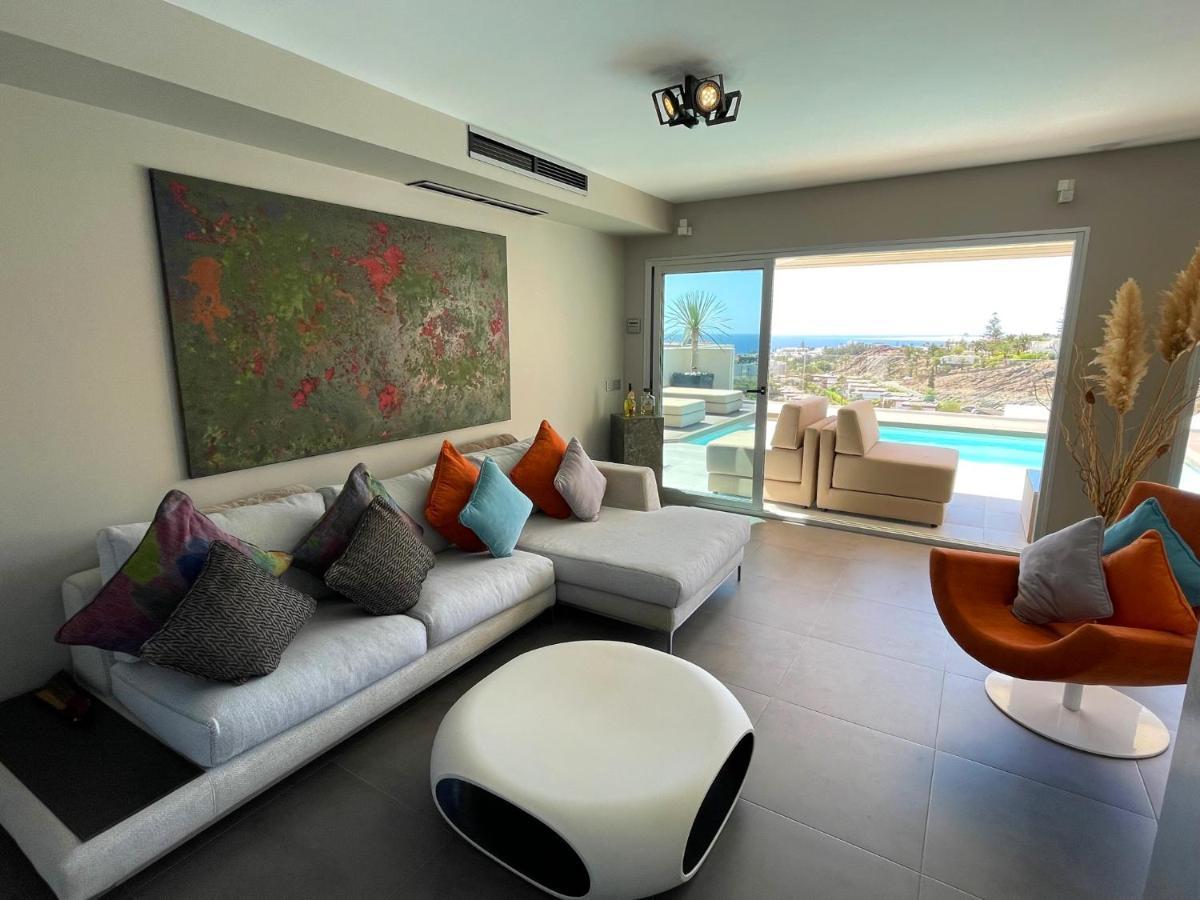 Luxury Villa Morelli With Seaview & Heated Pool Maspalomas  Eksteriør billede